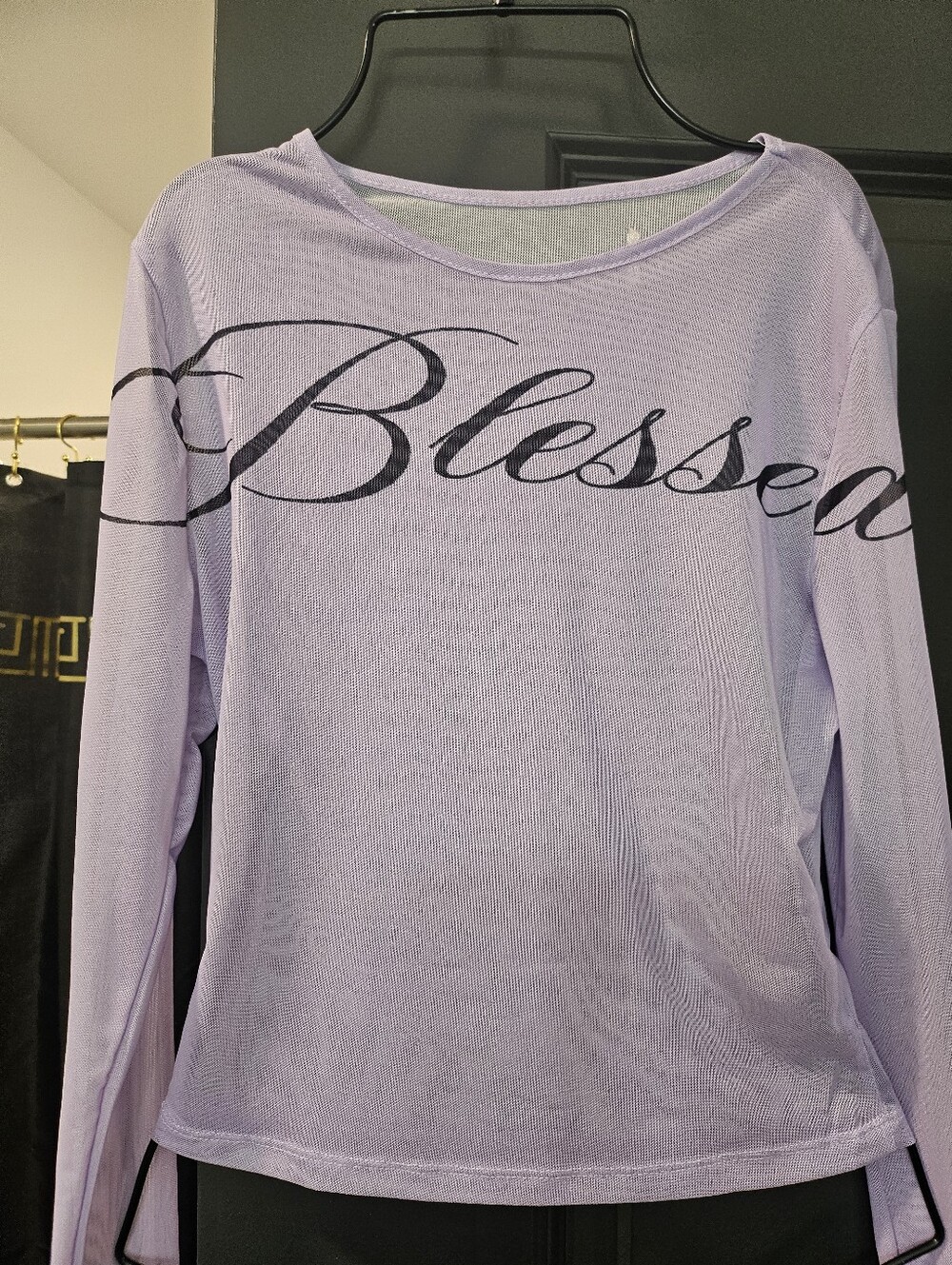Lavender Mesh Shirt - Picture 2 of 3